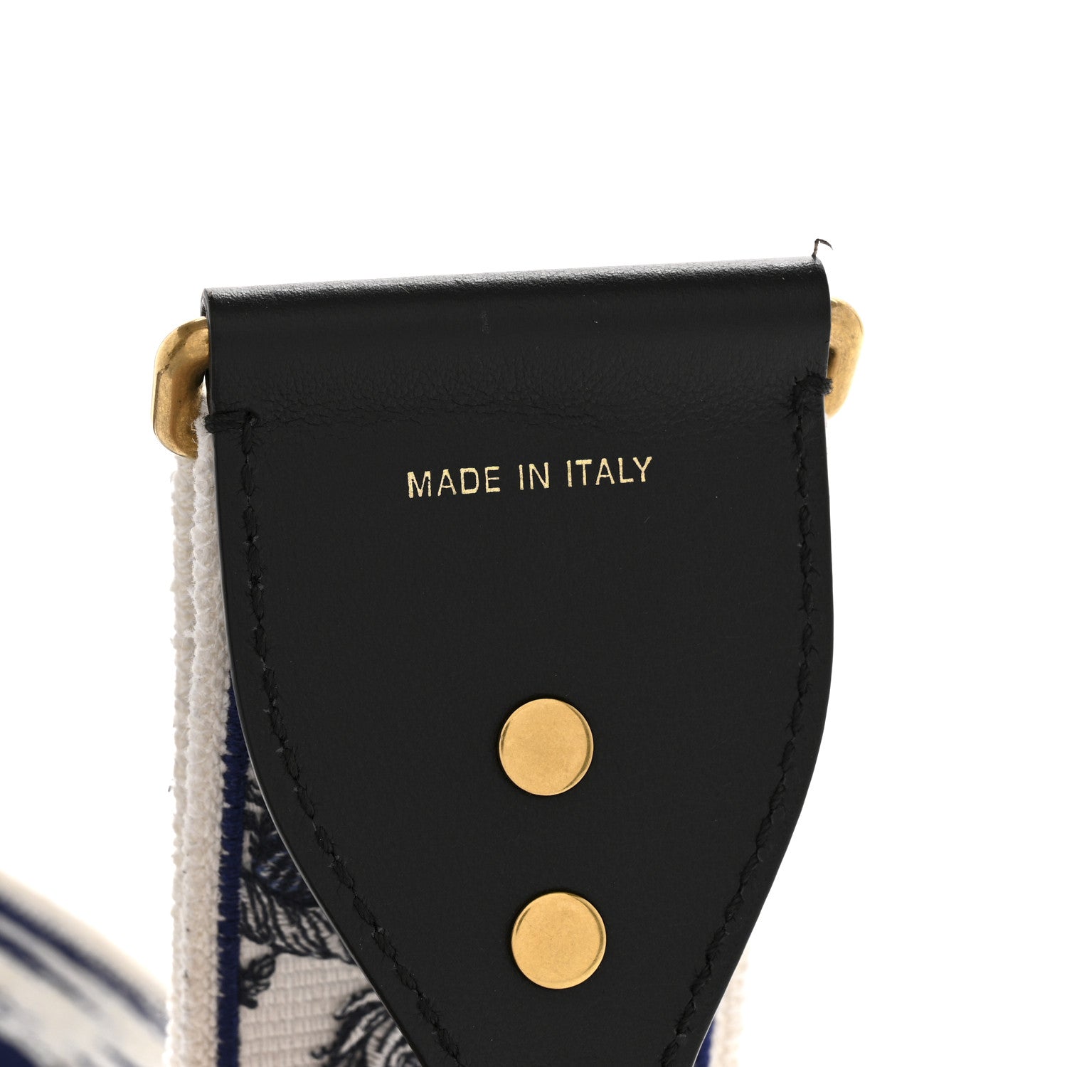 Christian Dior Canvas Embroidered Toile de Jouy Soleil Shoulder Strap Black White Blue 5 of 8