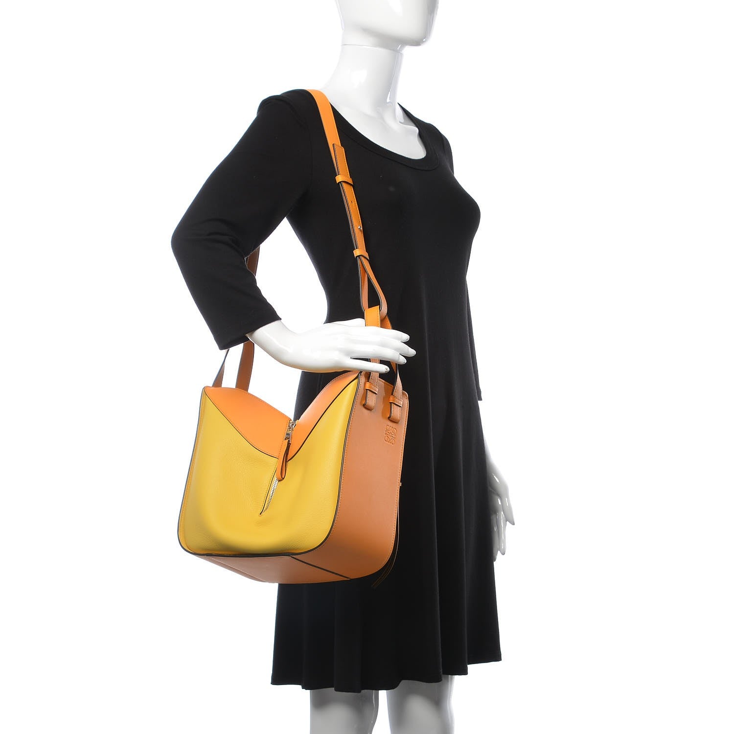 Loewe Calfskin Small Hammock Shoulder Bag Mandarin Yellow 2 of 7