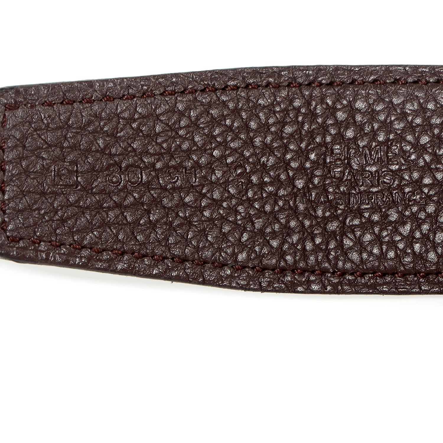 Hermes Togo Box Reversible Constance 32mm H Belt 80 Chocolate Black 7 of 7