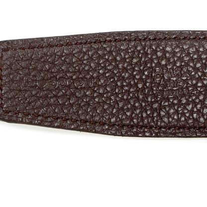 Hermes Togo Box Reversible Constance 32mm H Belt 80 Chocolate Black 7 of 7