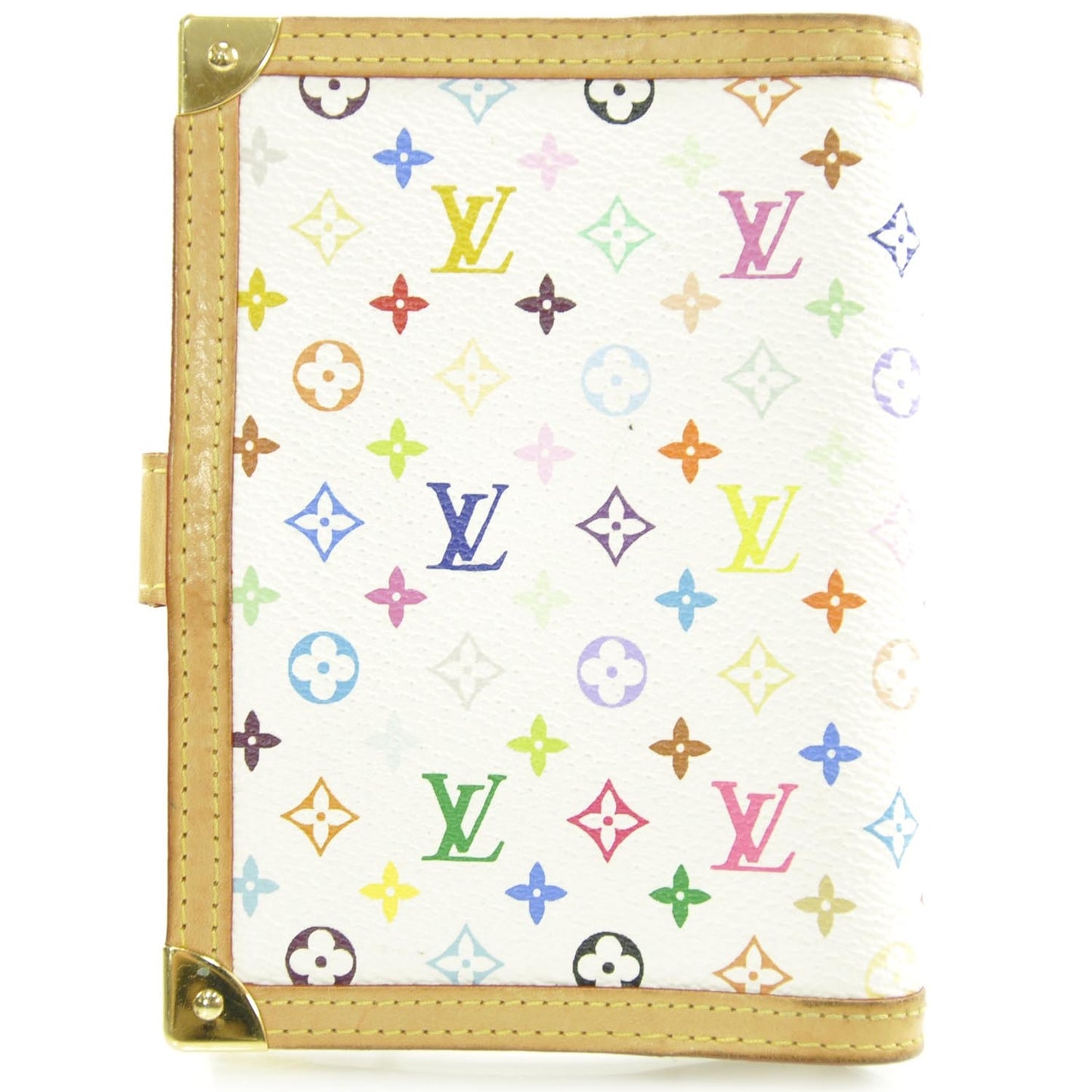 Monogram Multicolor Small Ring Agenda Cover White