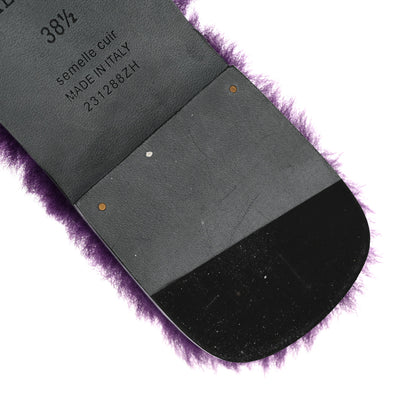 Hermes Woolskin Oran Sandals 38.5 Violet Fonce 9 of 10