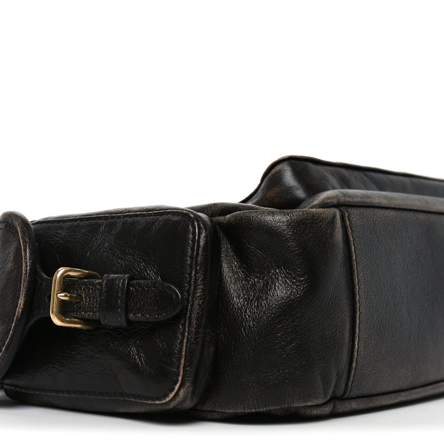 Distressed Nappa Large Multi Pocket Hobo Sand Coffee