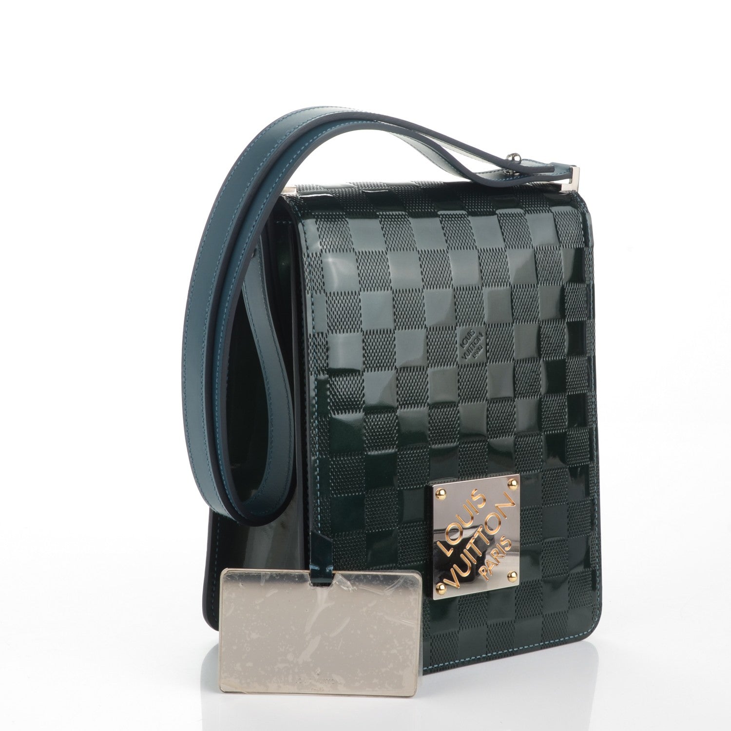 Louis Vuitton Damier Vernis Club Petrole Blue 5 of 7