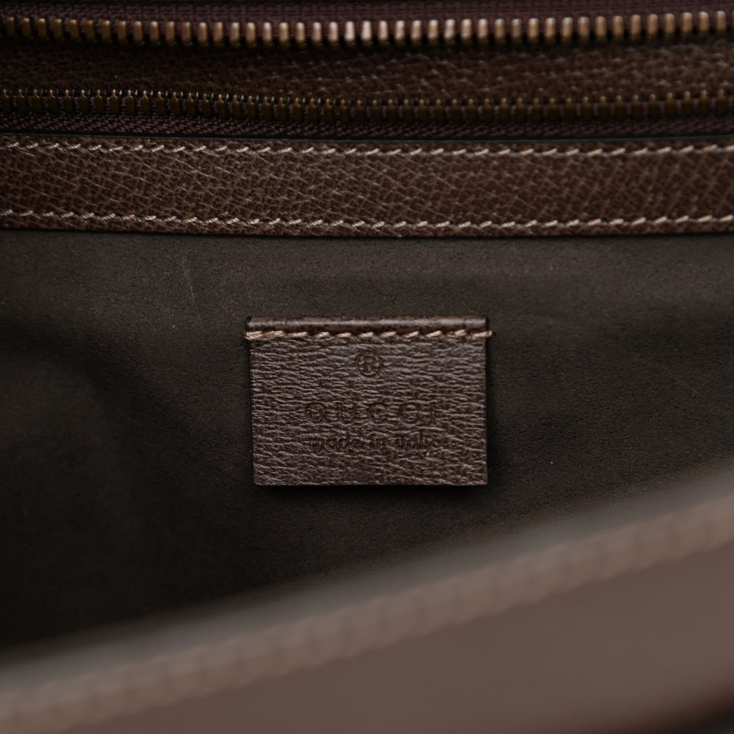 GG Supreme Monogram Web Messenger Bag Brown