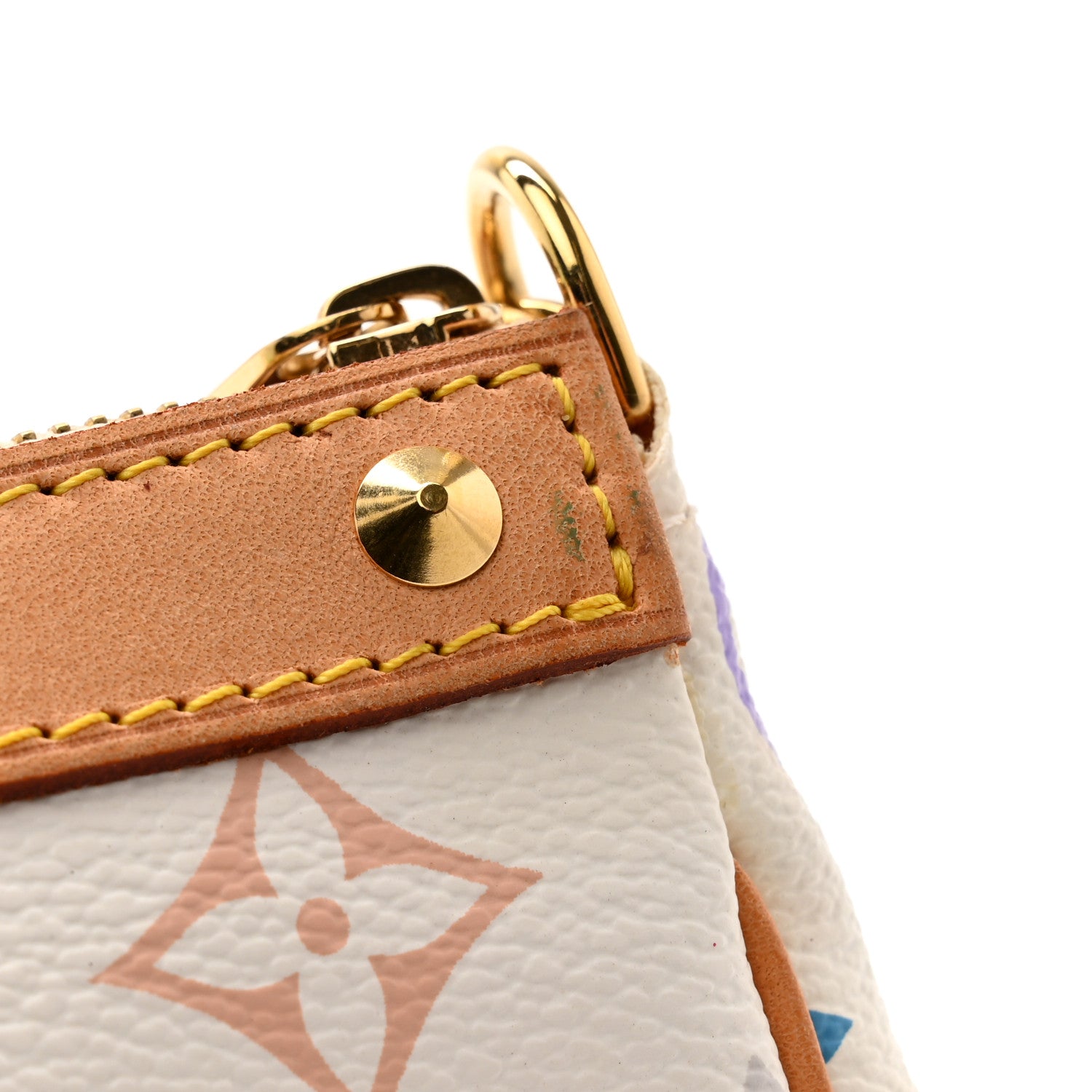 Louis Vuitton Monogram Multicolor Pochette Accessories White 9 of 12