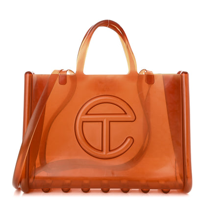 Telfar x MELISSA Jelly Large Shopping Bag Clear Brown 1 of 9