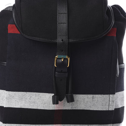 Burberry Overdyed Canvas Mega Check Drifton Backpack Black 8 of 10