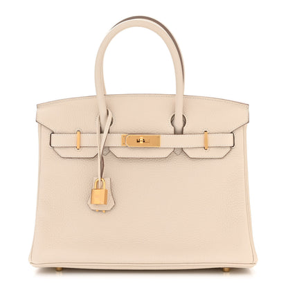 Hermes Taurillon Clemence Birkin 30 Craie 1 of 11