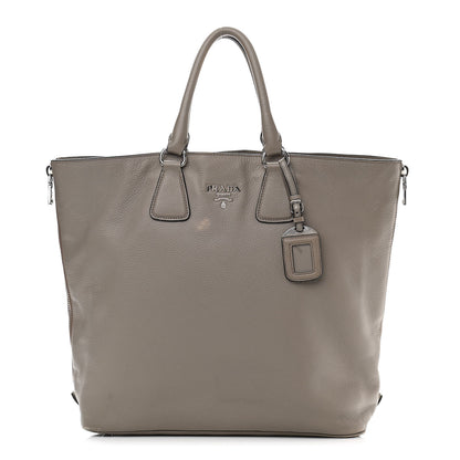 Prada Vitello Daino Side Zip Tote Argilla 1 of 12