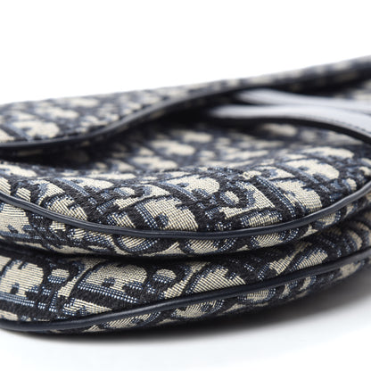 Christian Dior Oblique Saddle Bag Blue 6 of 10