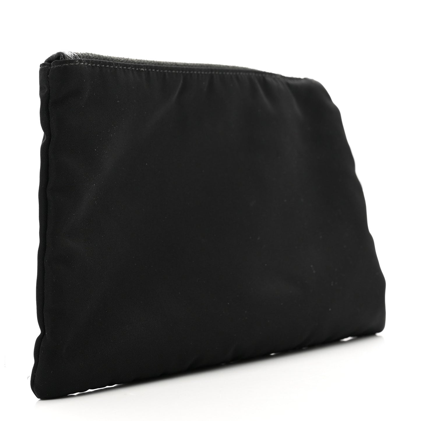 Re-Nylon Saffiano Pouch Wristlet Black