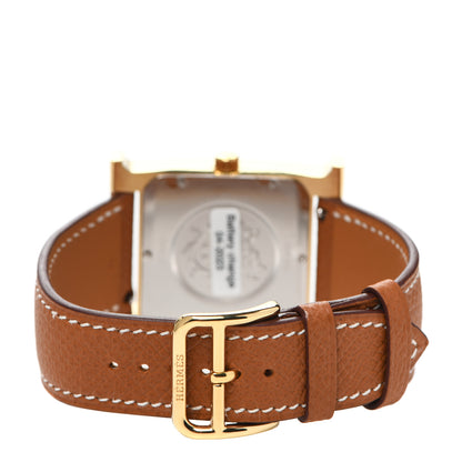 Hermes Stainless Steel Epsom 30.5mm Heure H Hour Quartz Watch Gold 3 of 5