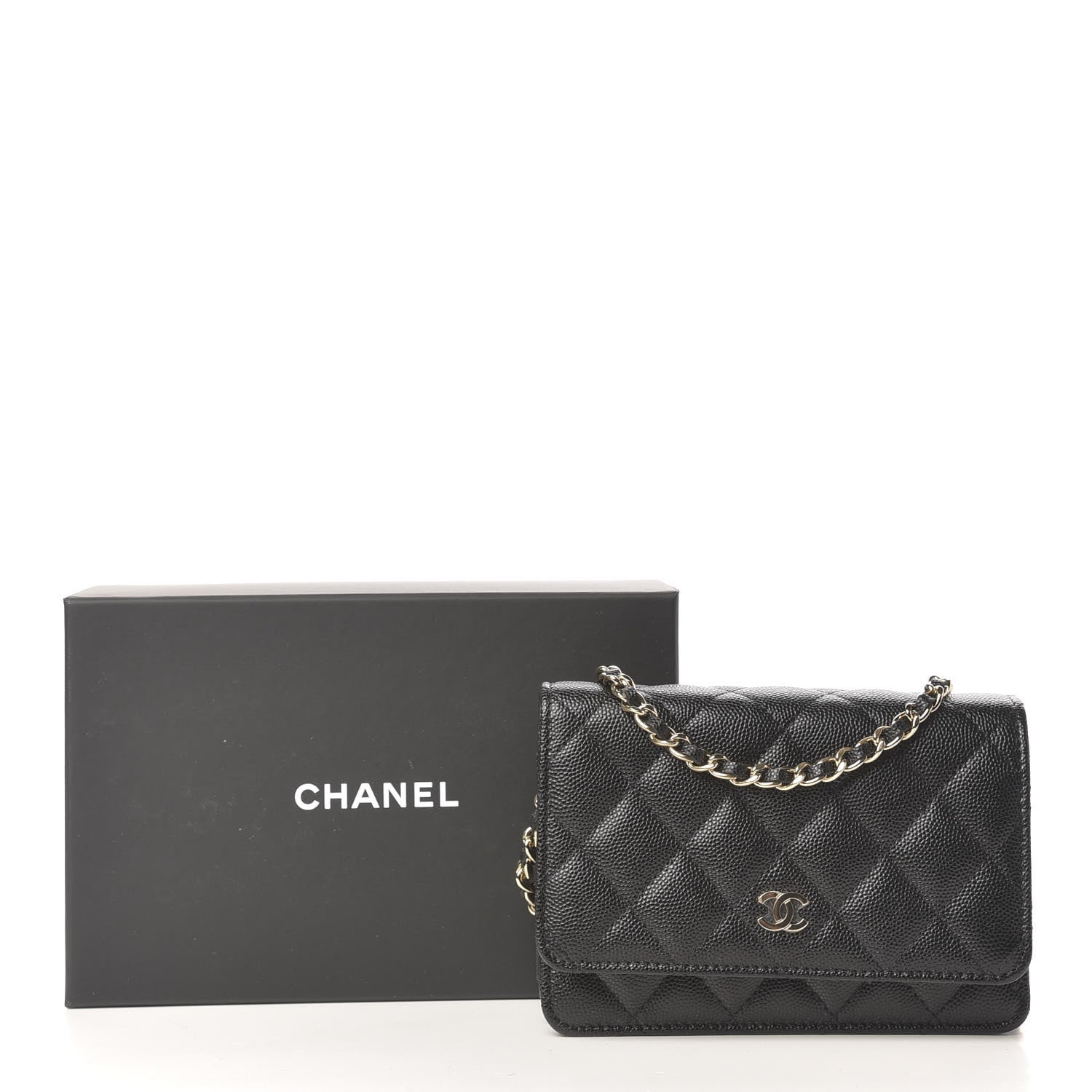 Chanel Caviar Quilted Mini Wallet On Chain WOC Black 9 of 9