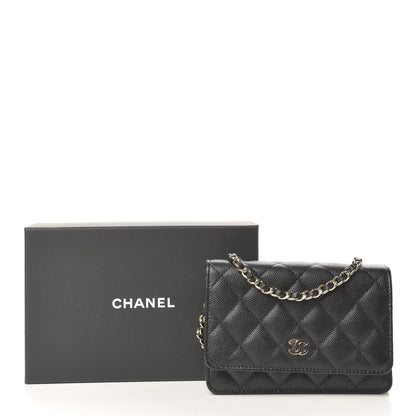 Chanel Caviar Quilted Mini Wallet On Chain WOC Black 9 of 9