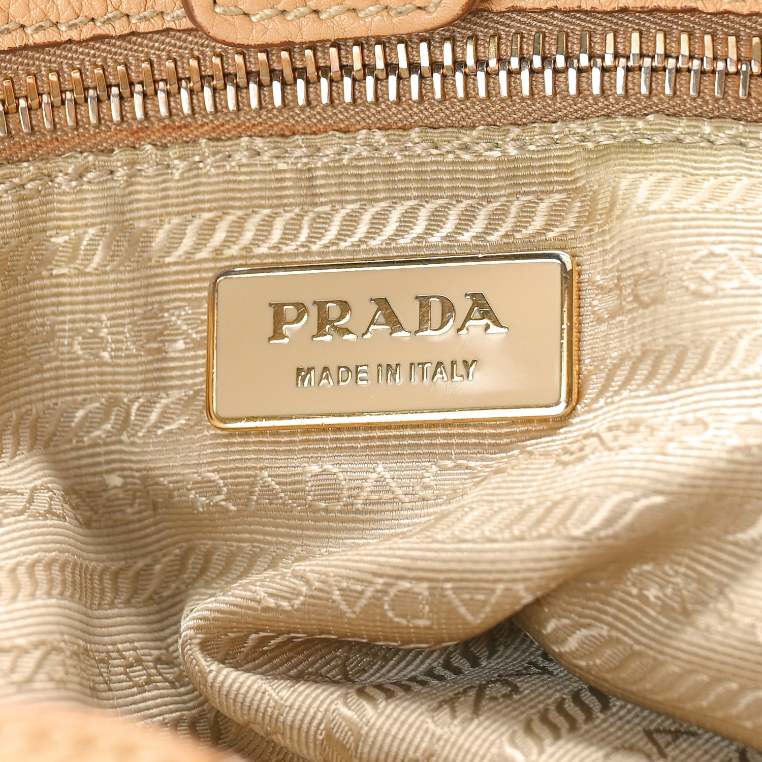 Prada Vitello Daino Studded Hobo Sabbia 6 of 15