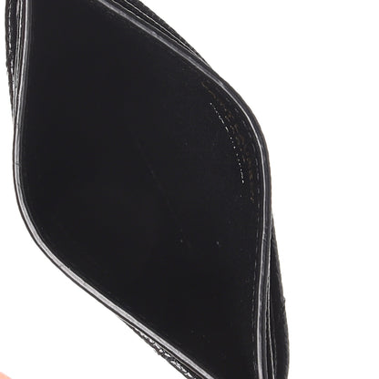 Saint Laurent Grain De Poudre Matelasse Chevron Monogram Credit Card Case Black 5 of 7