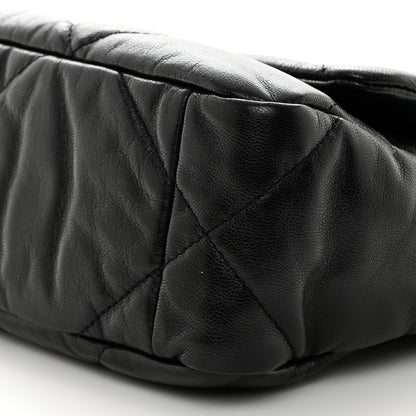 Chanel Shiny Goatskin Quilted Medium Chanel 19 Flap Black 10 of 10