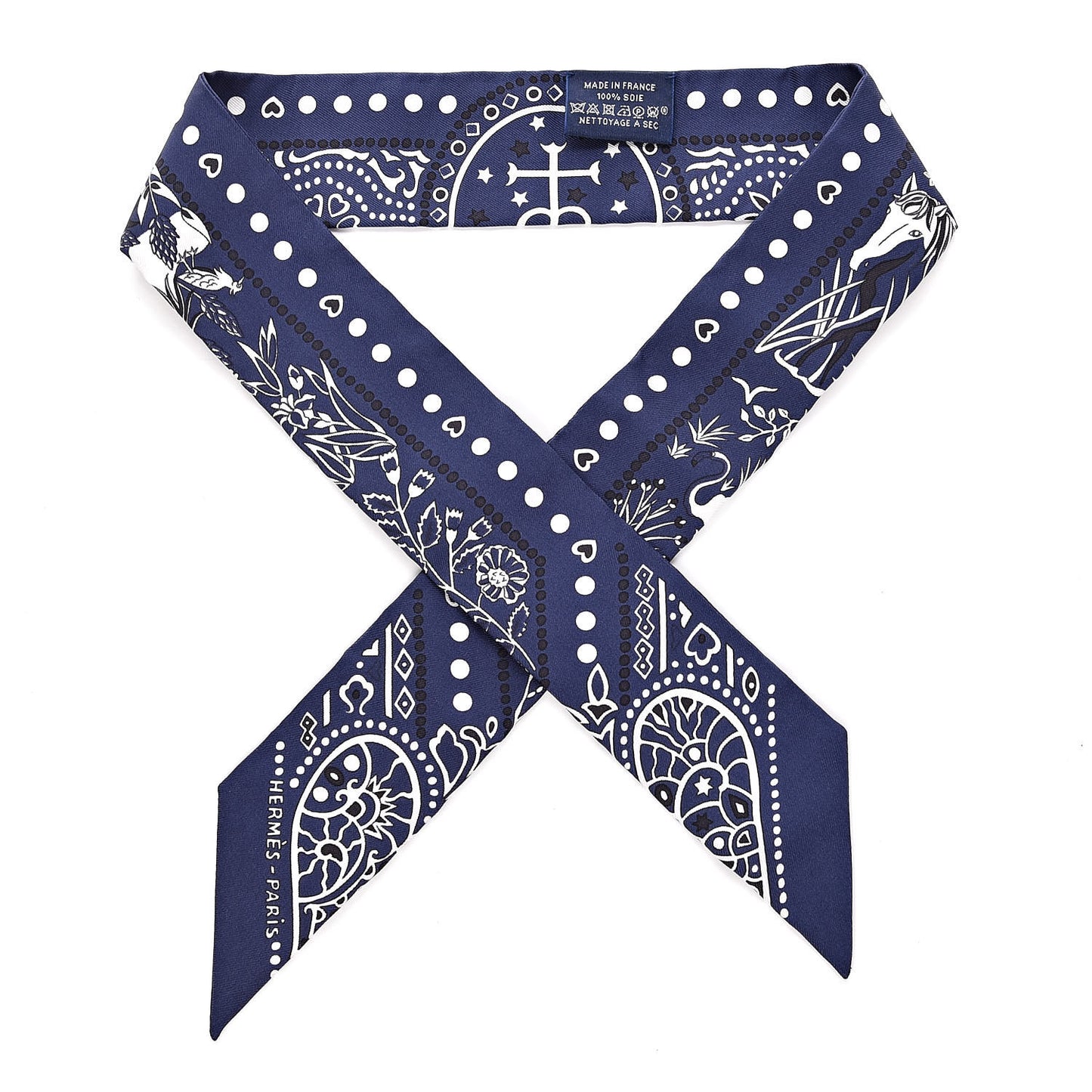 Silk Entre Ciel Et Mer Twilly Marine White Black