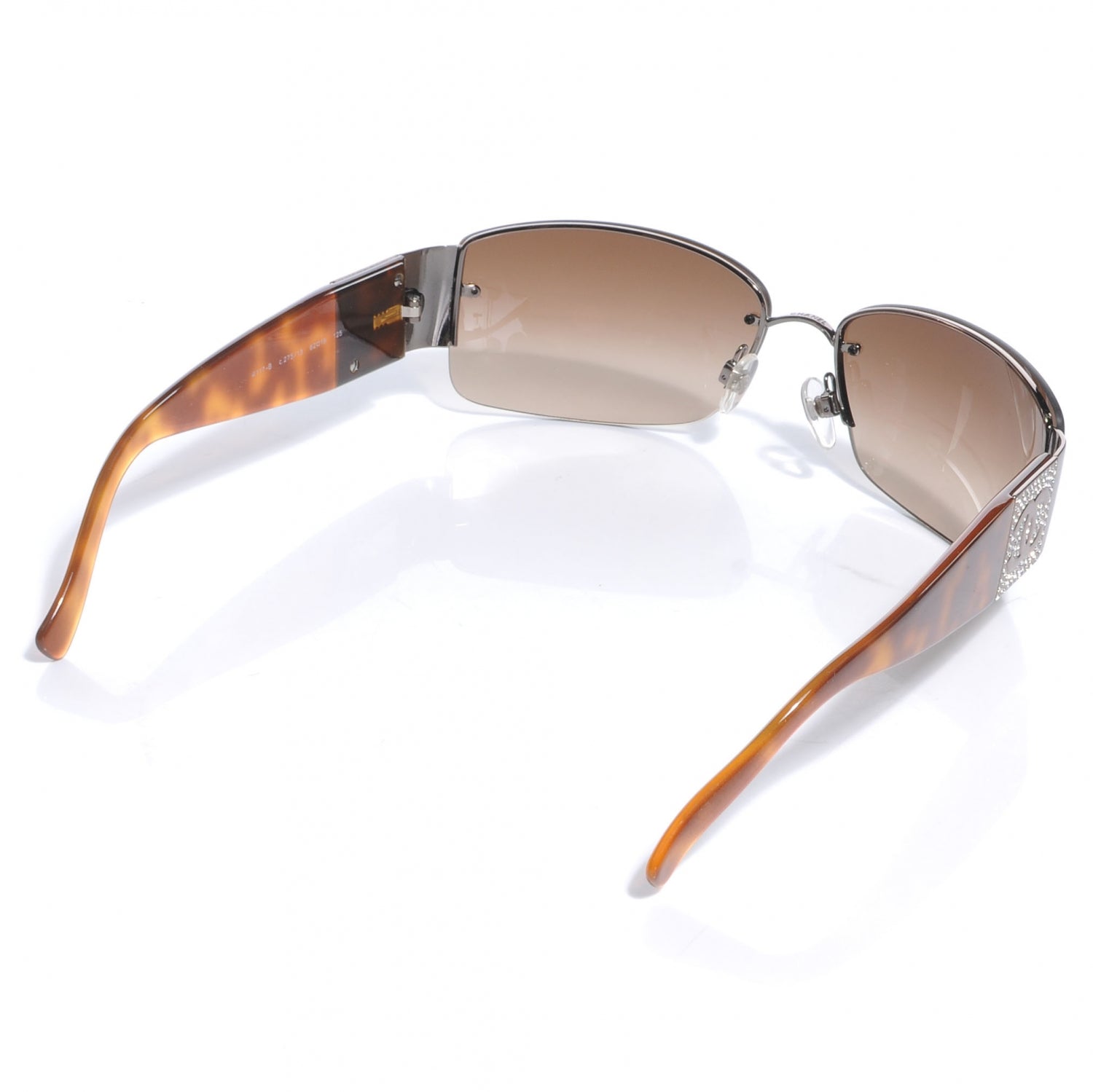 Chanel Tortoise Crystal CC Sunglasses 4117-B 2 of 5