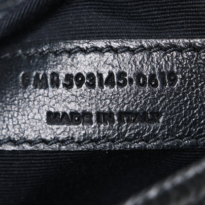 Saint Laurent Crinkled Calfskin Matelasse Monogram Niki Chain Wallet Black 7 of 10