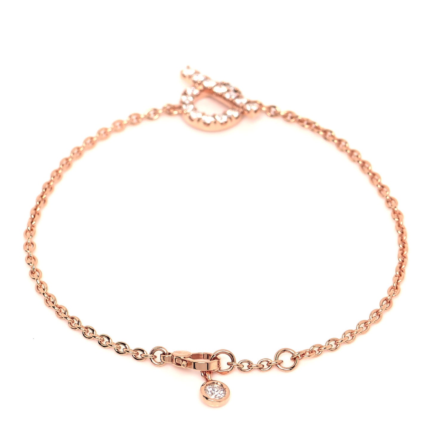 18K Rose Gold Diamond Finesse Bracelet LG