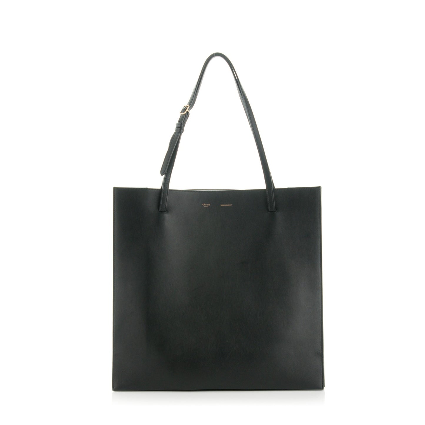 Smooth Calfskin Triple Shopper Tote Black