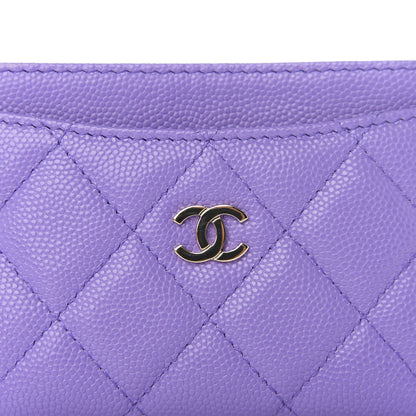 Chanel Caviar Quilted Card Holder Purple 7 of 8