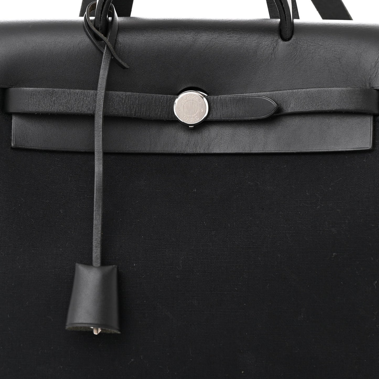 Toile Vache Calfskin Herbag 30 PM Backpack Black