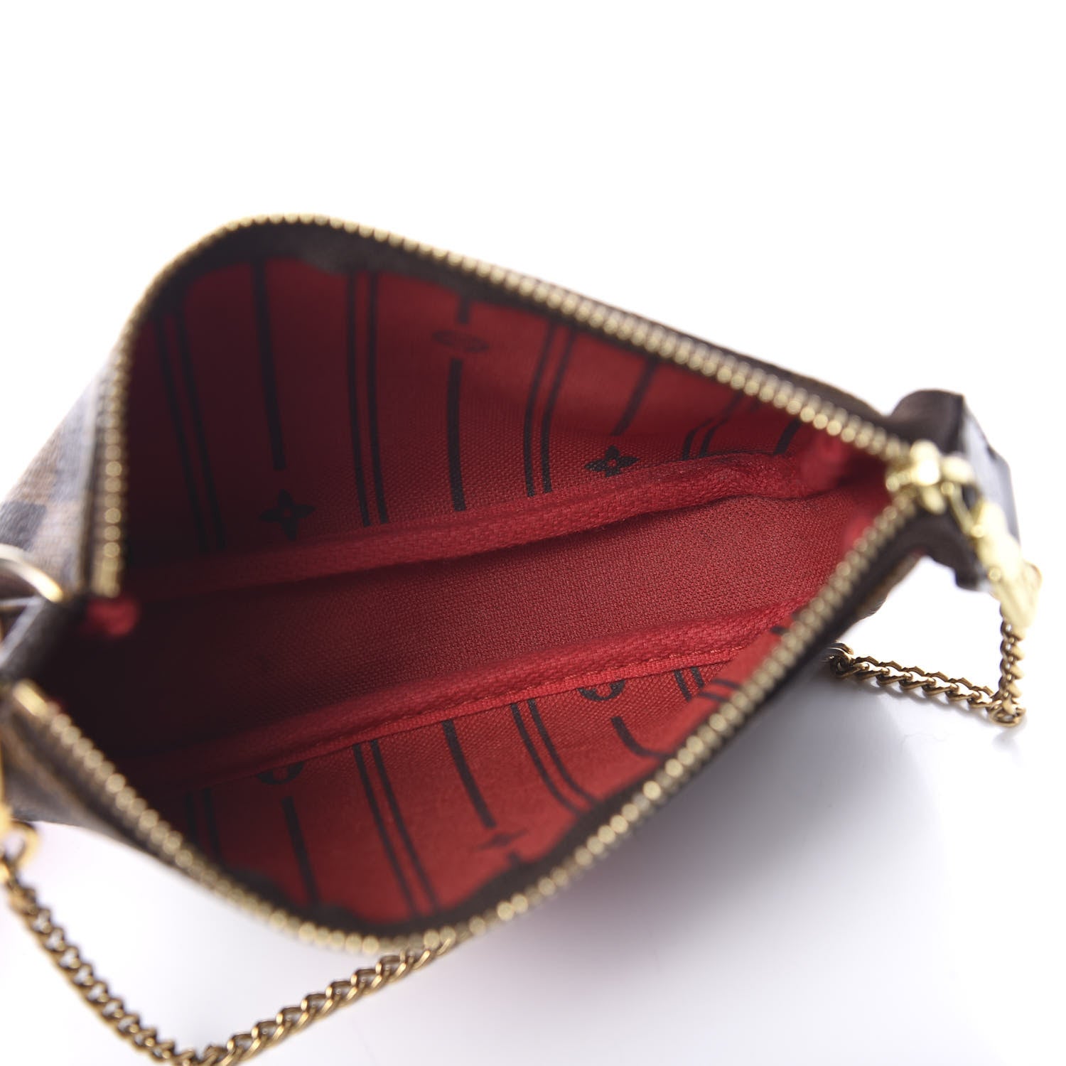 Louis Vuitton Damier Ebene Complice Trunks and Bags Mini Pochette Accessories Red 4 of 7