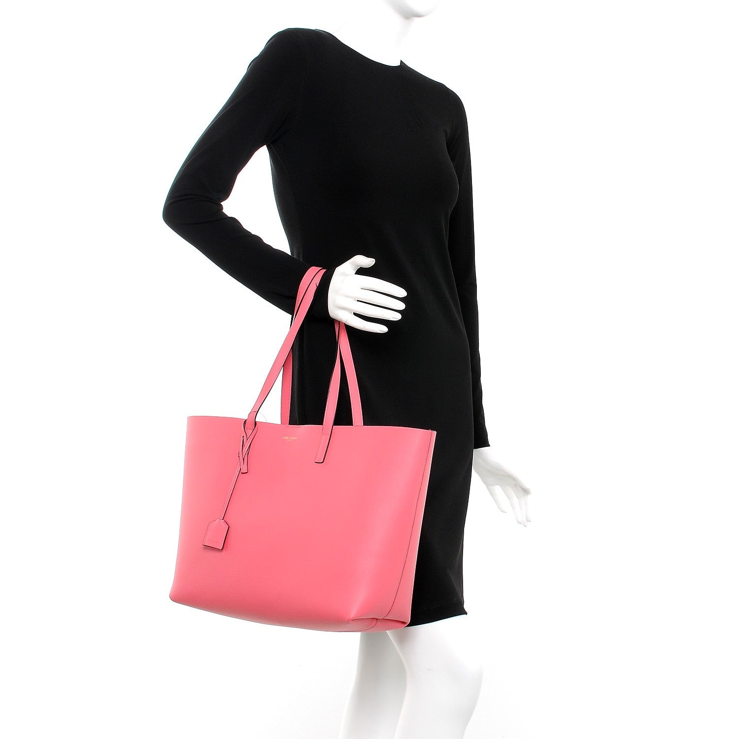 Saint Laurent Calfskin Large Shopping Tote Pale Rose 2 of 8
