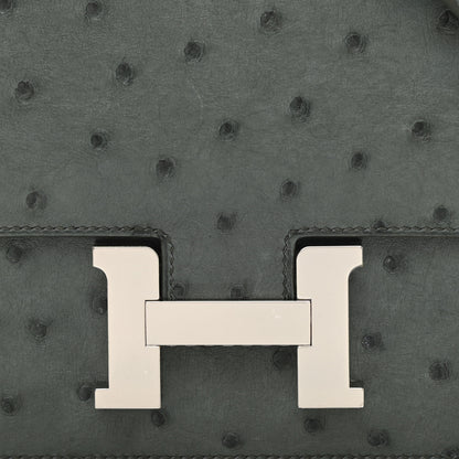 Hermes Ostrich Constance 18 Graphite 8 of 11