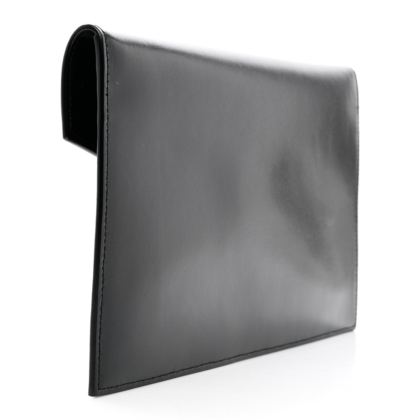 Smooth Shiny Calfskin Monogram Uptown Pouch Black