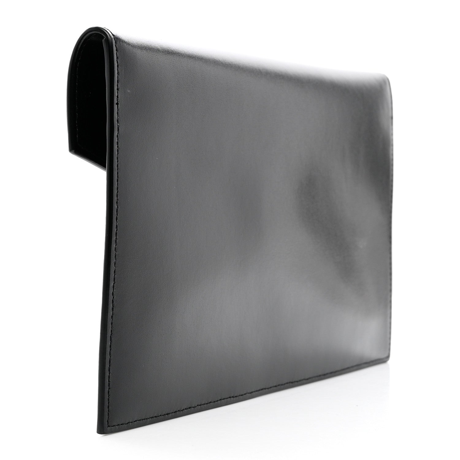 Saint Laurent Smooth Shiny Calfskin Monogram Uptown Pouch Black 3 of 8