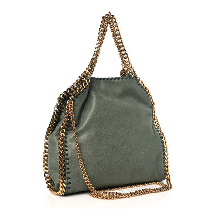 Stella McCartney Shaggy Deer Mini Falabella Fold Over Tote Stone Green 3 of 10