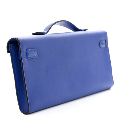 Hermes Swift Kelly Cut Clutch Pochette Bleu Electrique 3 of 7