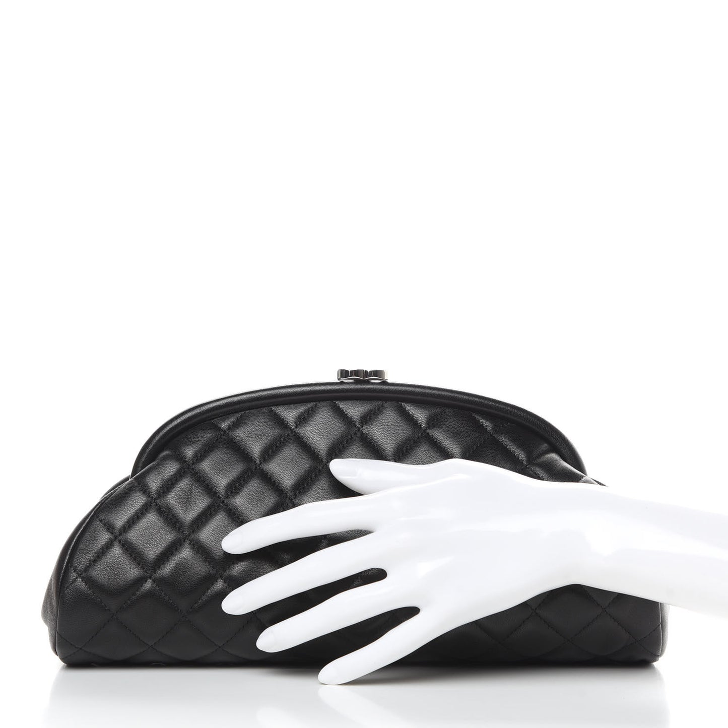 Lambskin Quilted Timeless Clutch Black