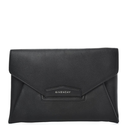 Givenchy Sugar Goatskin Medium Antigona Envelope Clutch Black 1 of 6