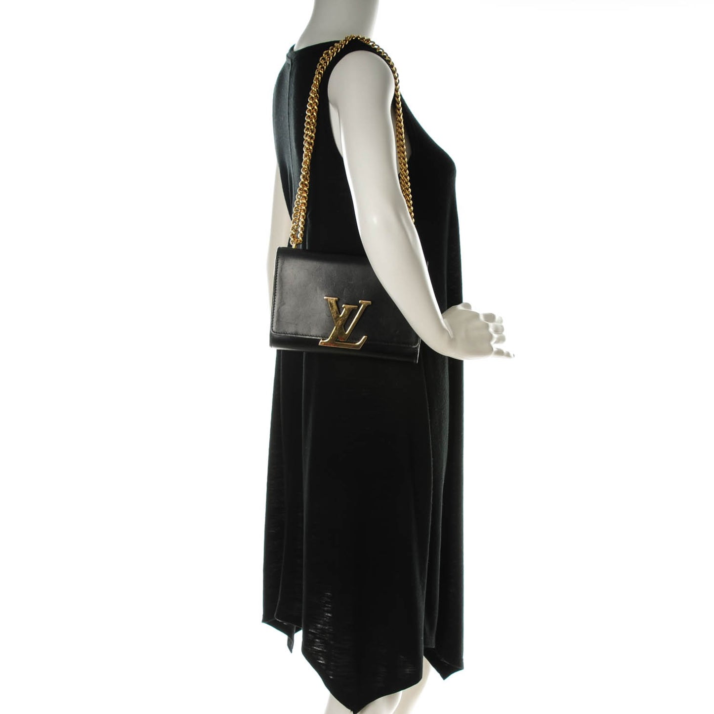 Calfskin Chain Louise MM Black