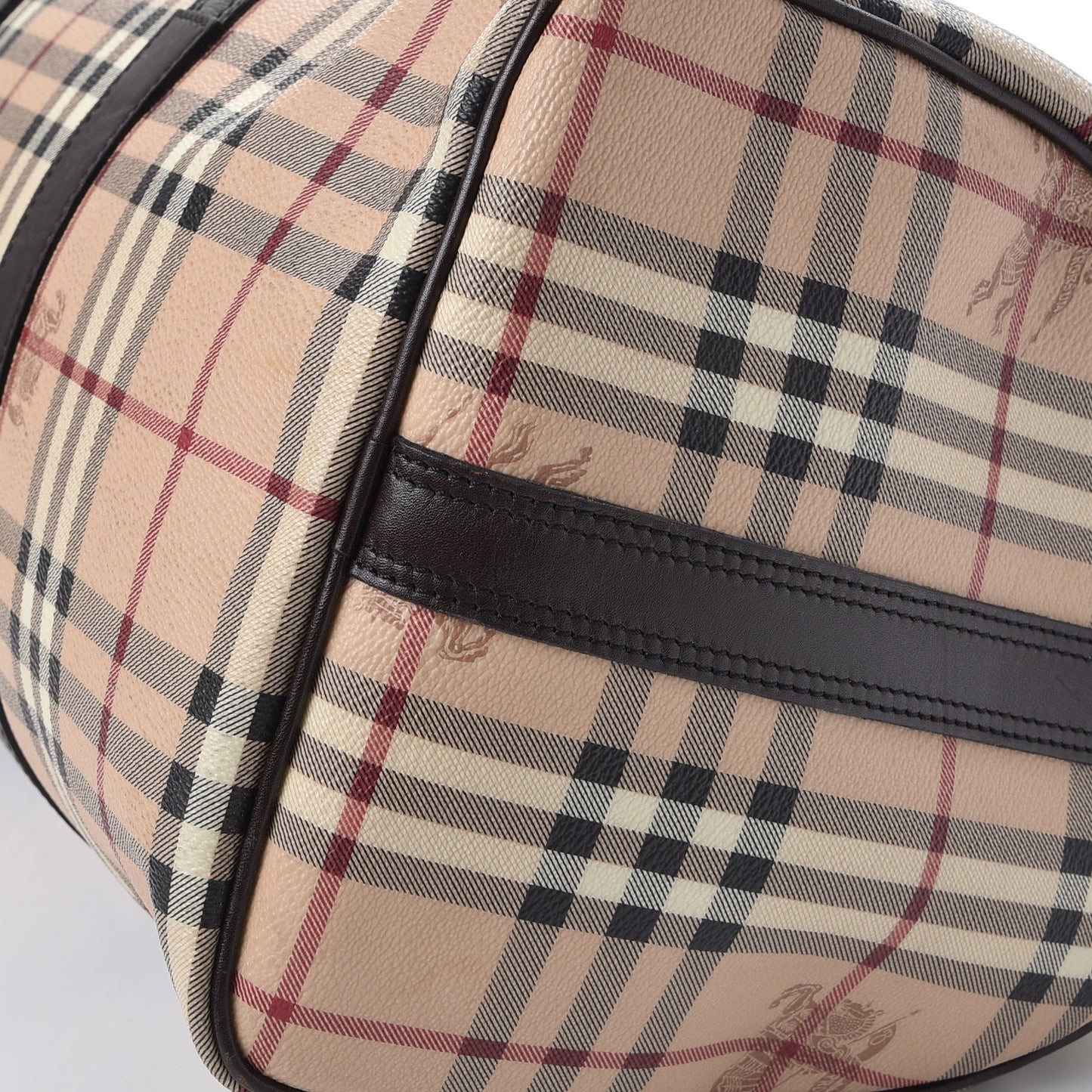 Haymarket Check Duffle Bag Dark Brown