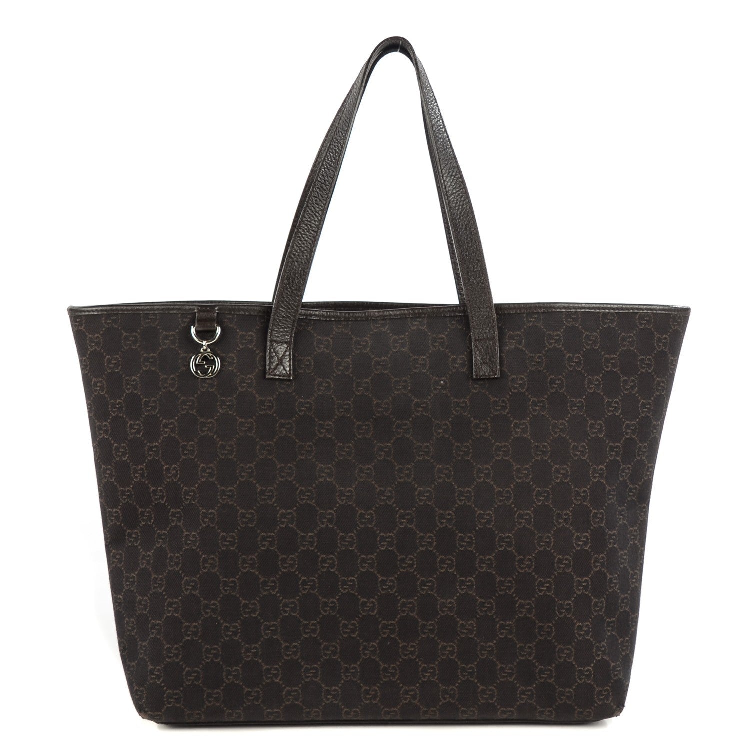 Gucci Monogram Denim Large Tote Brown 1 of 8