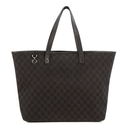Gucci Monogram Denim Large Tote Brown 1 of 8