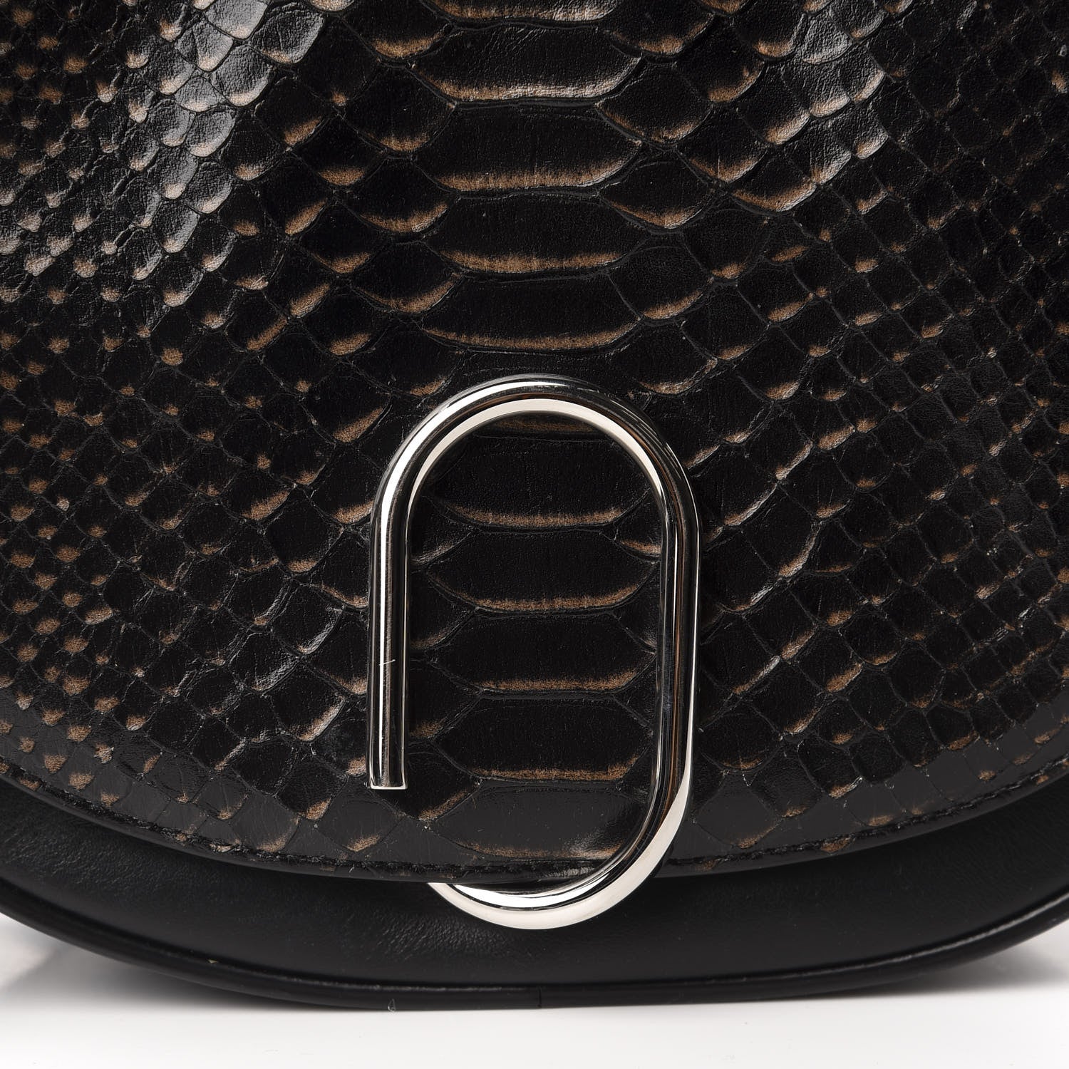 3.1 Phillip Lim 3.1 Snake-Cut Calfskin Alix Saddle Crossbody Bag Black 11 of 11