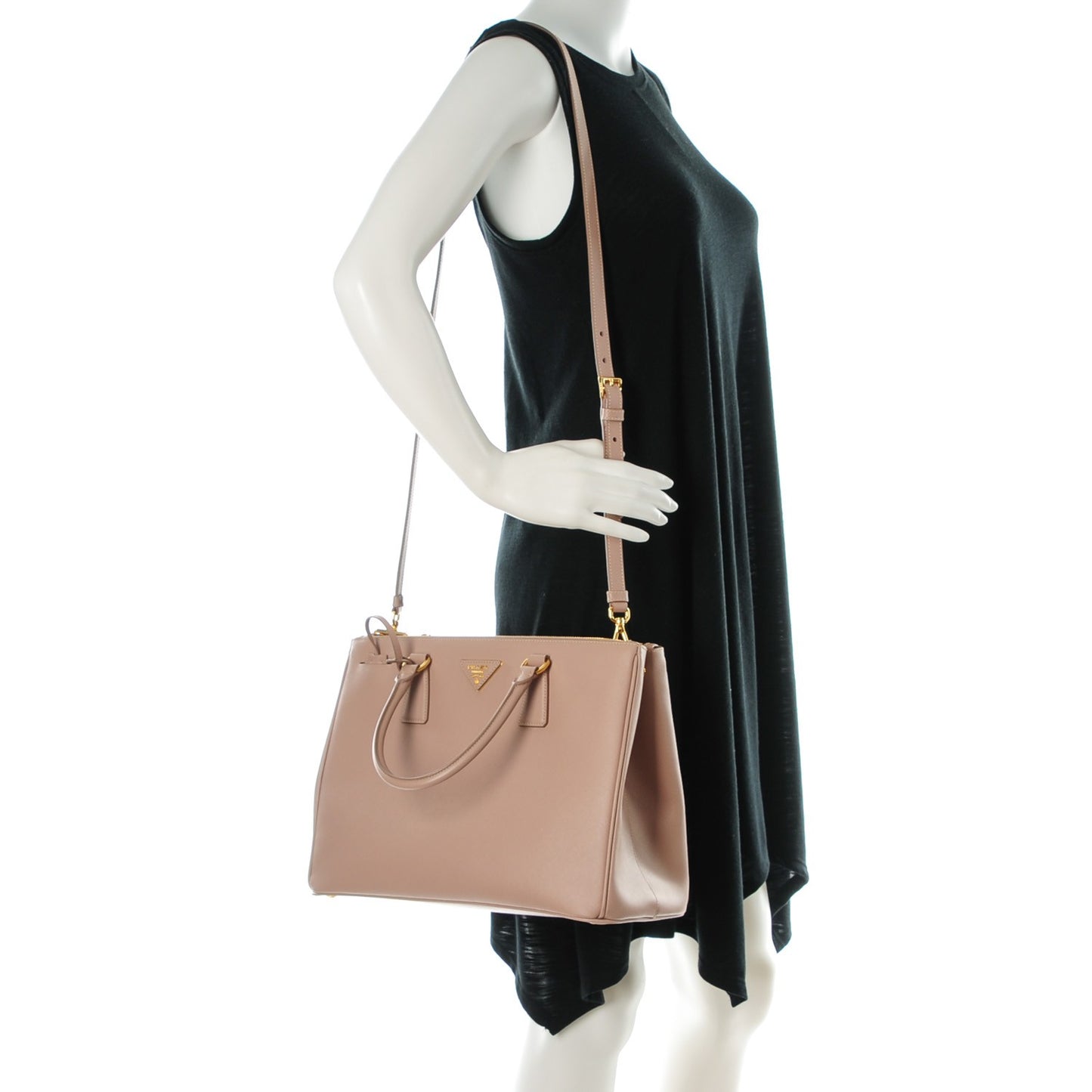 Saffiano Large Galleria Double Zip Tote Cammeo