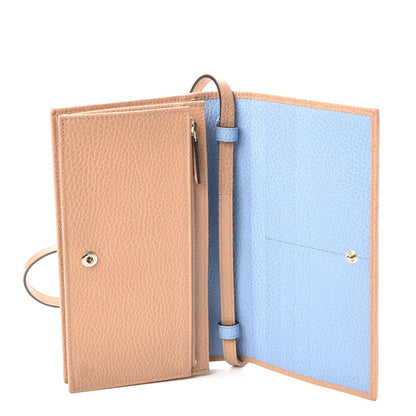 Gucci Dollar Calfskin Mini Swing Wallet Bag Camelia Mineral Blue 6 of 10