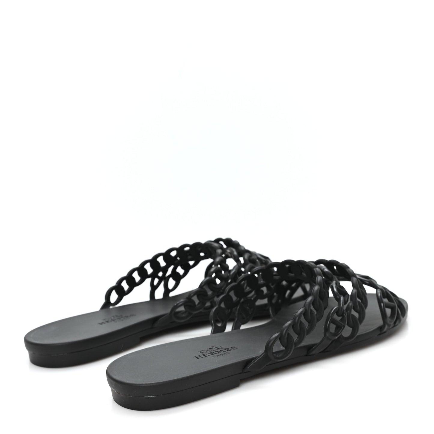 Rubber Chaine d'Ancre Nude Sandals 39 Black