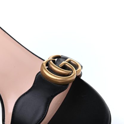 Gucci Lifford Calfskin GG Marmont Ankle Wrap 105mm Sandals 39 Black 14 of 15