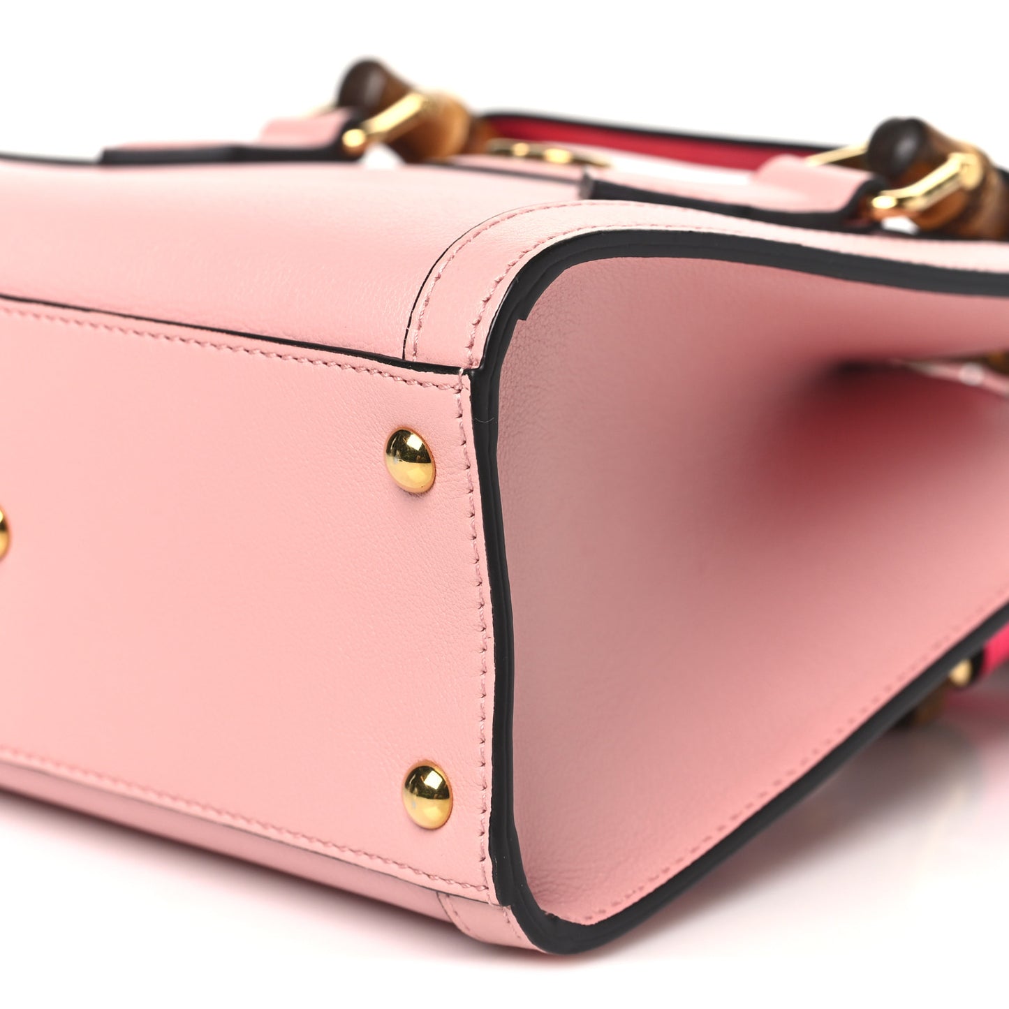 Wonka Grain Calfskin Mini Diana Tote Bag Wild Rose Fuxia Fluo