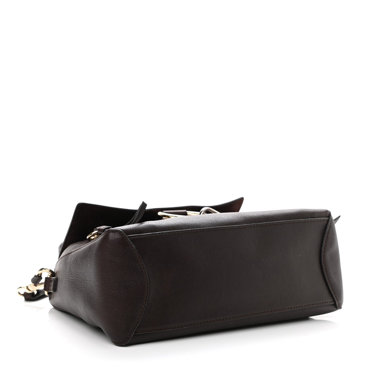 Calfskin Small Faye Day Shoulder Bag Carbon Brown