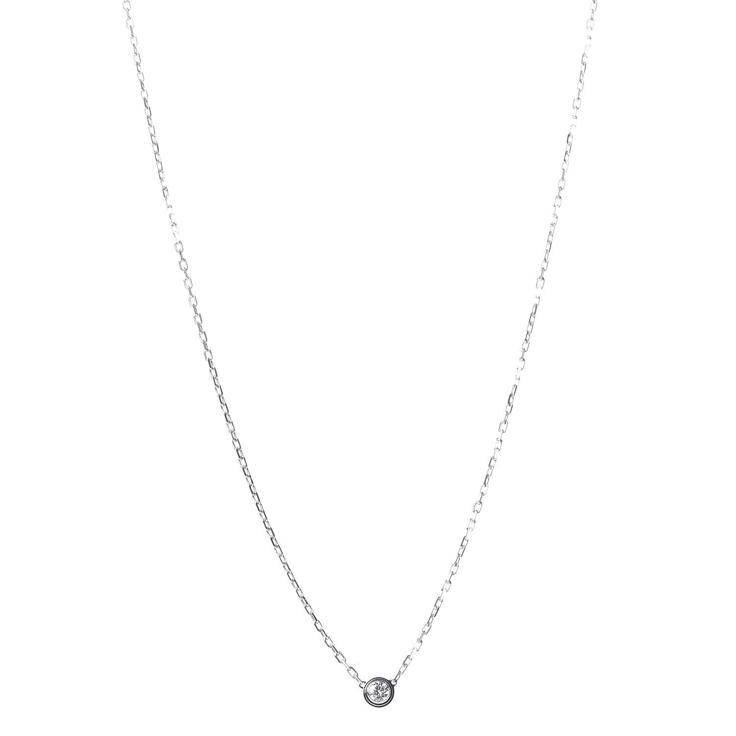 Cartier 18K White Gold Diamond SM D'Amour Pendant Necklace 1 of 7